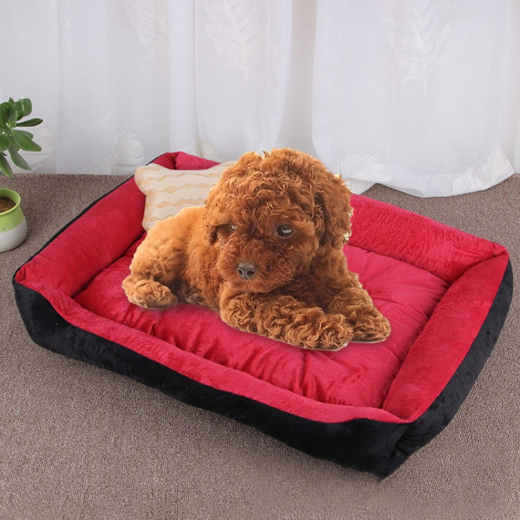 Dog Bone Pattern Big Soft Warm Kennel Pet Dog Cat Mat Blanket, Size: M, 70×50×15cm