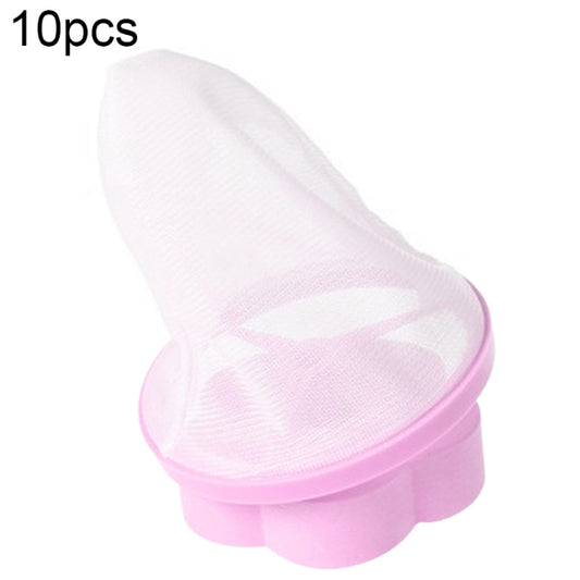 10pcs Plum-shaped Washing Machine Hair Removal Mesh Filter Bag Floating Style Washing Machine  Filtration Bag, Random Color Delivery