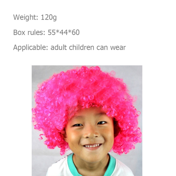 Colorful Wild-Curl Up Crown Party Cosplay Headwear Wavy Short Polyester Yarn Made Wigs For Adult And Child
