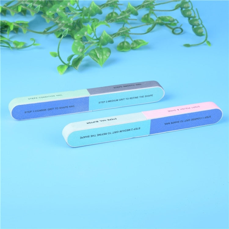 10pcs Seven Sided Polishing Bar Nail File Buffers Polisher for Fingernails and Toenails
