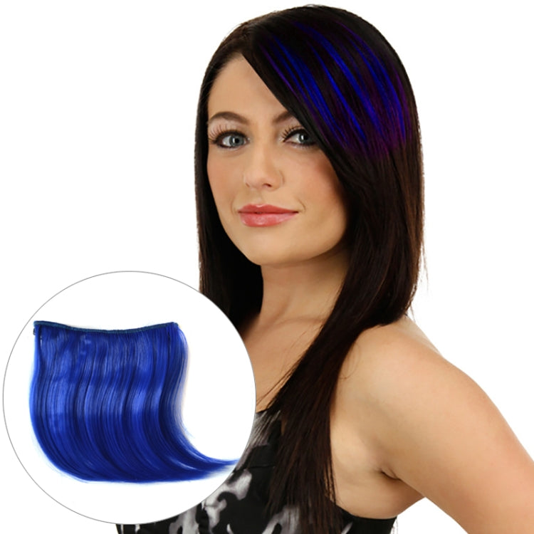 Color Gradient Invisible Seamless Hair Extension Wig Piece Straight Hair Piece Color Bangs Hair Piece