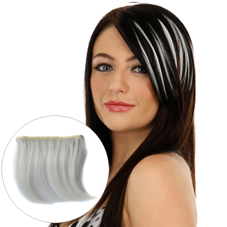 Color Gradient Invisible Seamless Hair Extension Wig Piece Straight Hair Piece Color Bangs Hair Piece