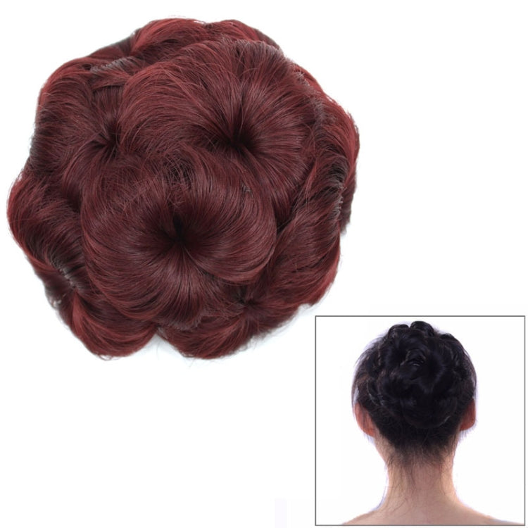 Wig Ball Head Flower Hairpin Hair Bag Wig Headband for Bride
