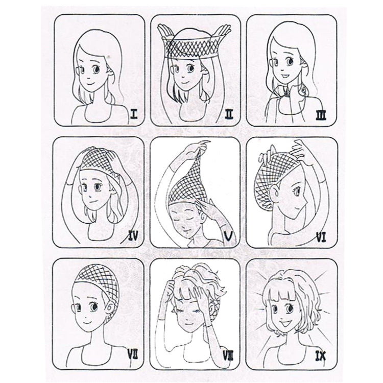 European and American Black Gradient Light Brown Wig Headgear with Short and Small Curly Hair for Women