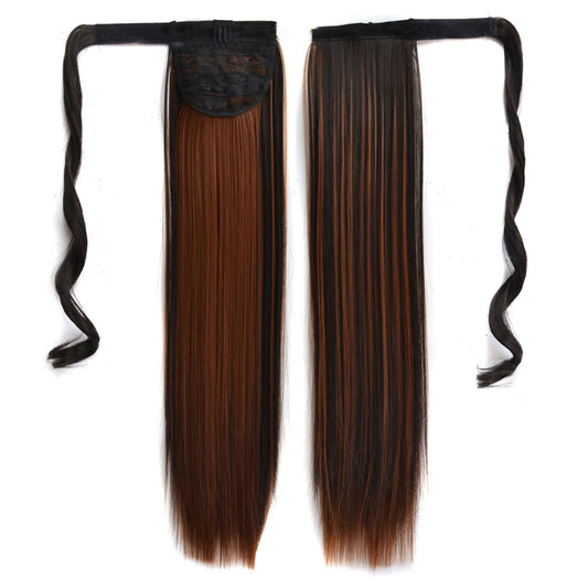 2H30# Invisible Seamless Bandage-style  Wig Long Straight Hair Wig Ponytail