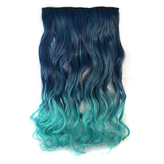 One-piece Seamless Hair Extension Piece Color Gradient Large Wave Long Curling Clip Type Hairpiece
