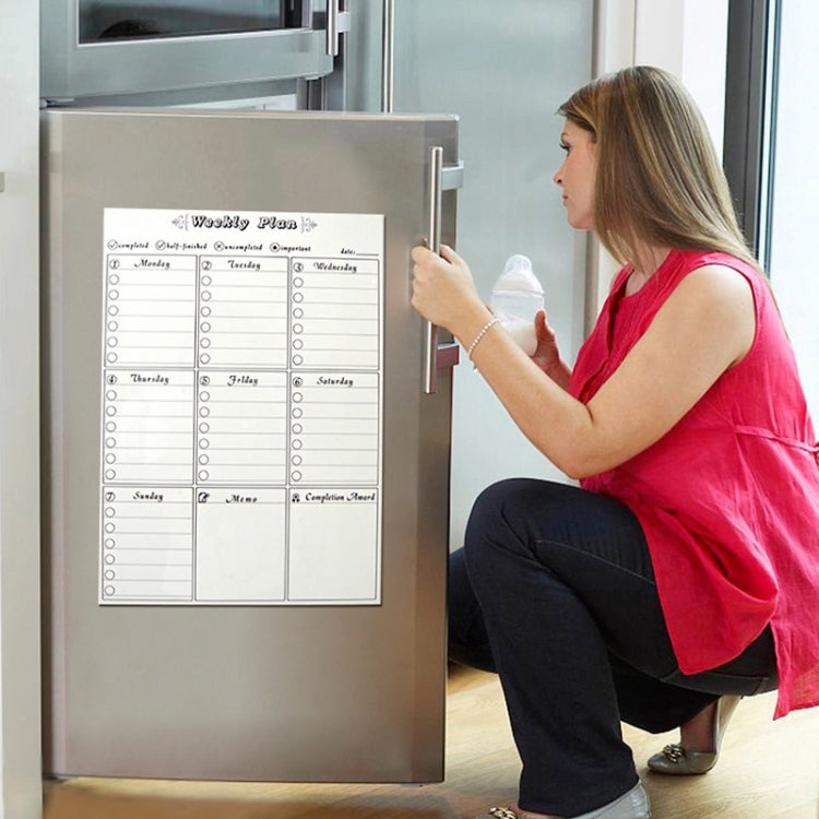 Magnetic Monthly Planner Refrigerator Magnet PET Magnetic Soft Whiteboard, Size: 29.7cm x 42cm