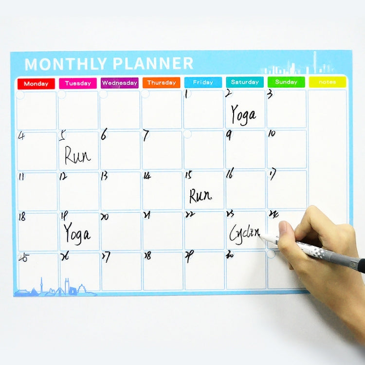 Magnetic Weekly Plan Refrigerator Magnet PET Magnetic Soft Whiteboard, Size: 29.7cm x 42cm