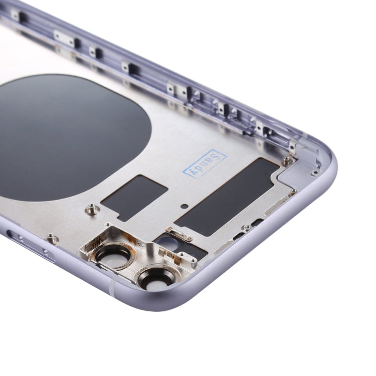 Back Housing Cover with SIM Card Tray & Side keys & Camera Lens for iPhone 11