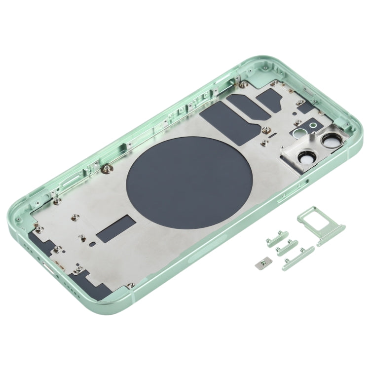 Back Housing Cover with SIM Card Tray & Side  Keys & Camera Lens for iPhone 12(White)