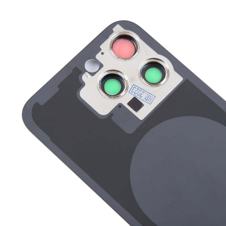 For iPhone 15 Pro Glass Battery Back Cover with Camera Lens Cover