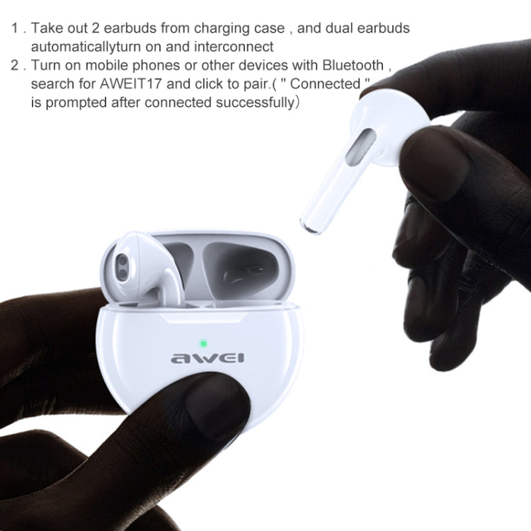 awei T17 Bluetooth V5.0 Ture Wireless Sports TWS Headset with Charging Case