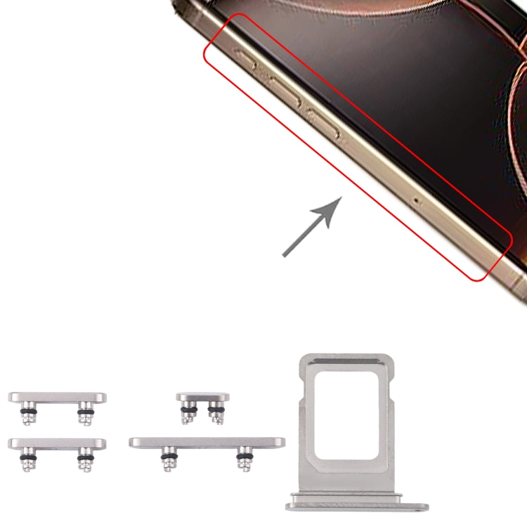 For iPhone 16 Pro Original SIM Card Tray + Side Keys