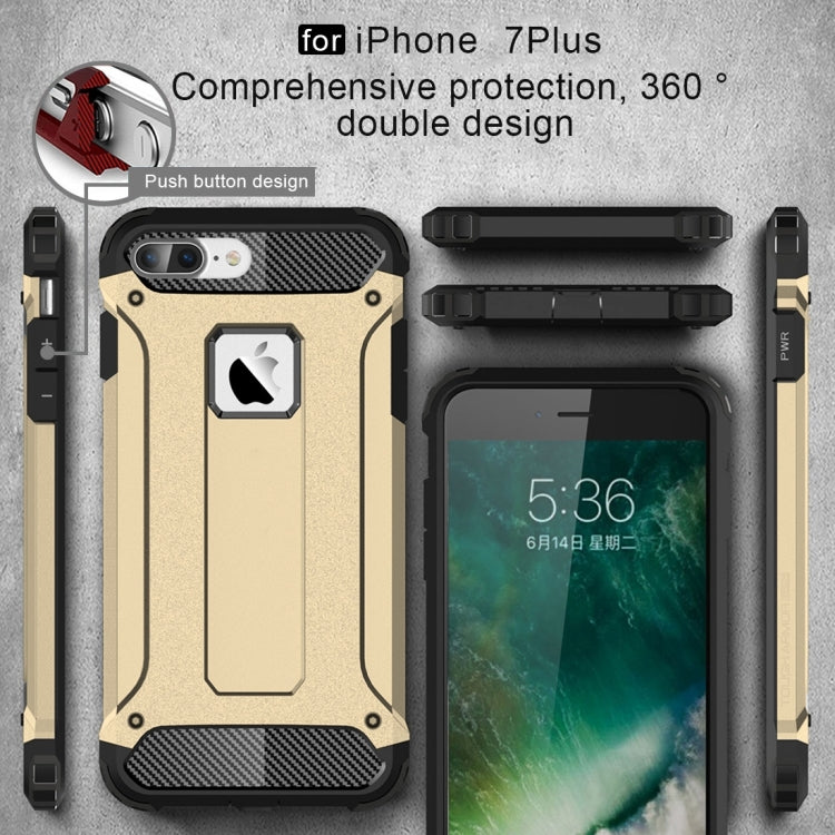 For iPhone 8 Plus & 7 Plus   Tough Armor TPU + PC Combination Case