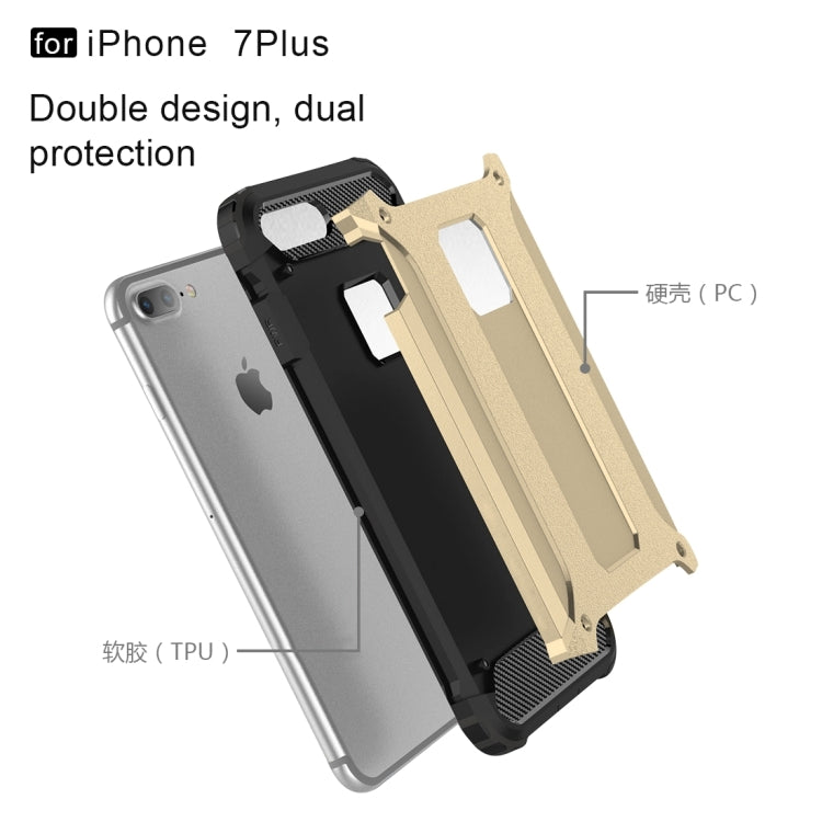 For iPhone 8 Plus & 7 Plus   Tough Armor TPU + PC Combination Case