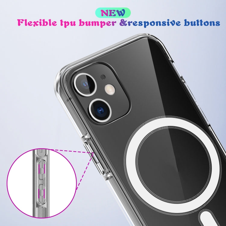 For iPhone SE 2020 / 8 Magsafe Case Simple Magnetic Ring All-inclusive Clear Crystal Acrylic PC +TPU Shockproof Case