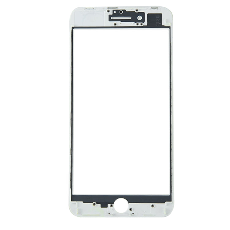 for iPhone 8 Plus Front Screen Outer Glass Lens with Front LCD Screen Bezel Frame