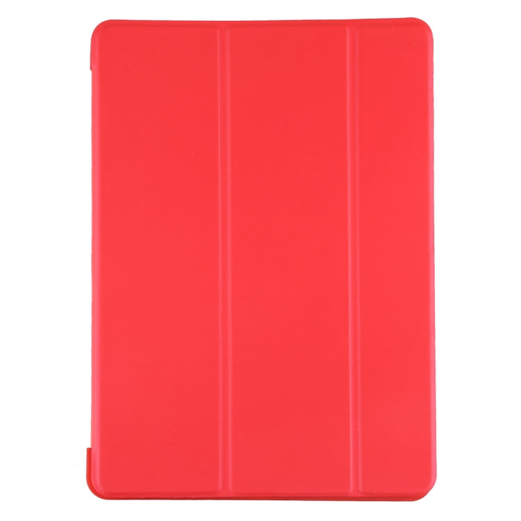 PU Plastic Bottom Case Foldable Deformation Left and Right Flip Leather Case with Three Fold Bracket & Smart Sleep for iPad Air3 2019