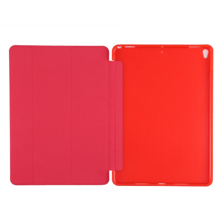 PU Plastic Bottom Case Foldable Deformation Left and Right Flip Leather Case with Three Fold Bracket & Smart Sleep for iPad Air3 2019