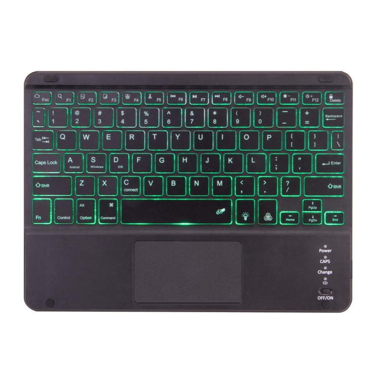 X-11BCS Skin Plain Texture Detachable Bluetooth Keyboard Tablet Case for iPad Pro 11 inch 2020 / 2018, with Touchpad & Pen Slot & Backlight
