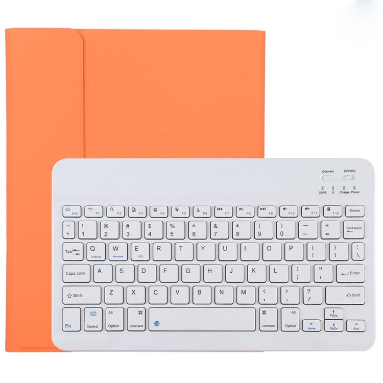 TG11B Detachable Bluetooth White Keyboard + Microfiber Leather Tablet Case for iPad Pro 11 inch (2020), with Pen Slot & Holder