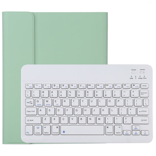 TG11B Detachable Bluetooth White Keyboard + Microfiber Leather Tablet Case for iPad Pro 11 inch (2020), with Pen Slot & Holder