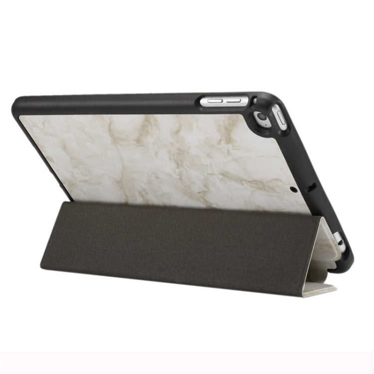 Marble Texture Pattern Horizontal Flip Leather Case for iPad Mini 2019, with Three-folding Holder & Pen Slot & Sleep / Wake-up Function