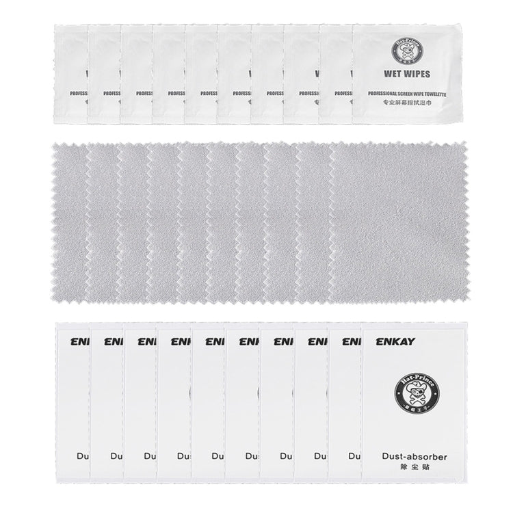 For iPhone X 10pcs ENKAY 0.26mm 9H Hardness 2.5D Curved Tempered Glass Screen Film