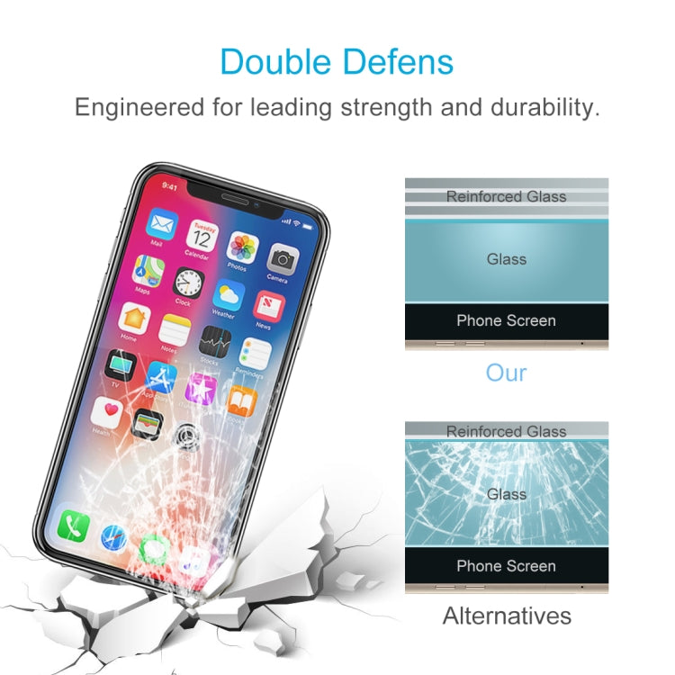 For iPhone 11 Pro / XS / X 10pcs 0.3mm 2.5D 9H Tempered Glass Film