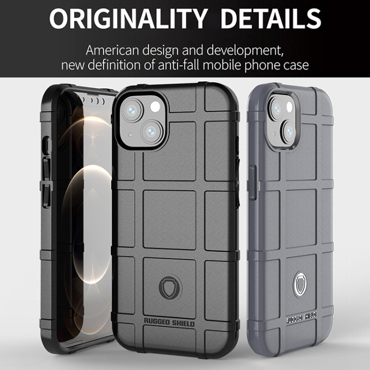 For iPhone 13 Rugged Shield Full Coverage Shockproof TPU Case