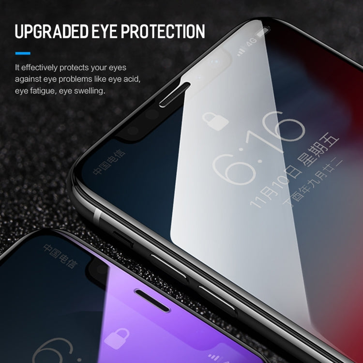 For iPhone 11 Pro Max / XS Max ROCK 0.23mm Soft Edge 7D Curved Surface Anti Blue-ray Full Screen Tempered Glass Film