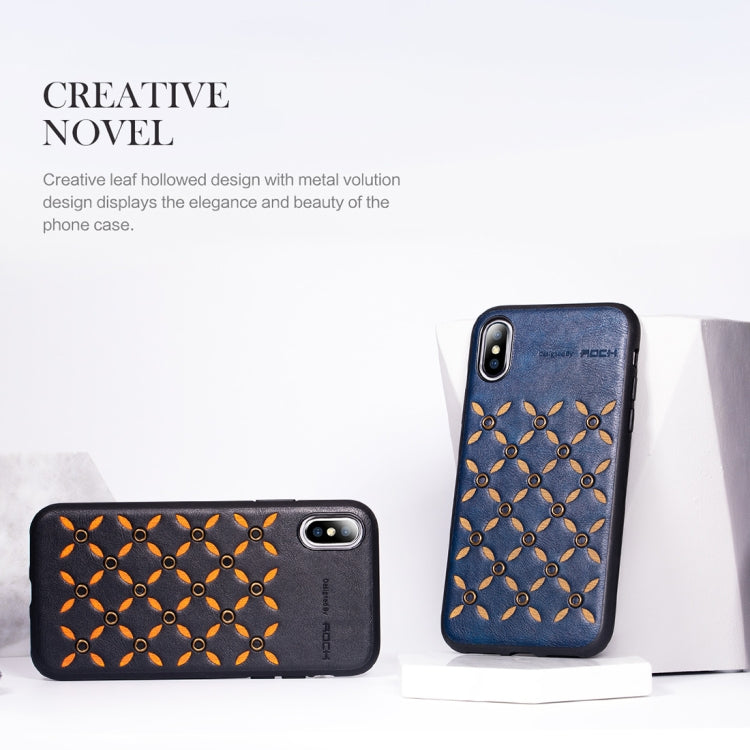 For iPhone XS Max ROCK Origin Series Business TPU + PU Protective Case