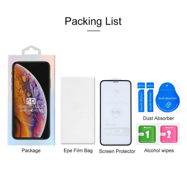 For iPhone XS Max/XSI Max 9H 5D Full Glue Full Screen Tempered Glass Film (2019)