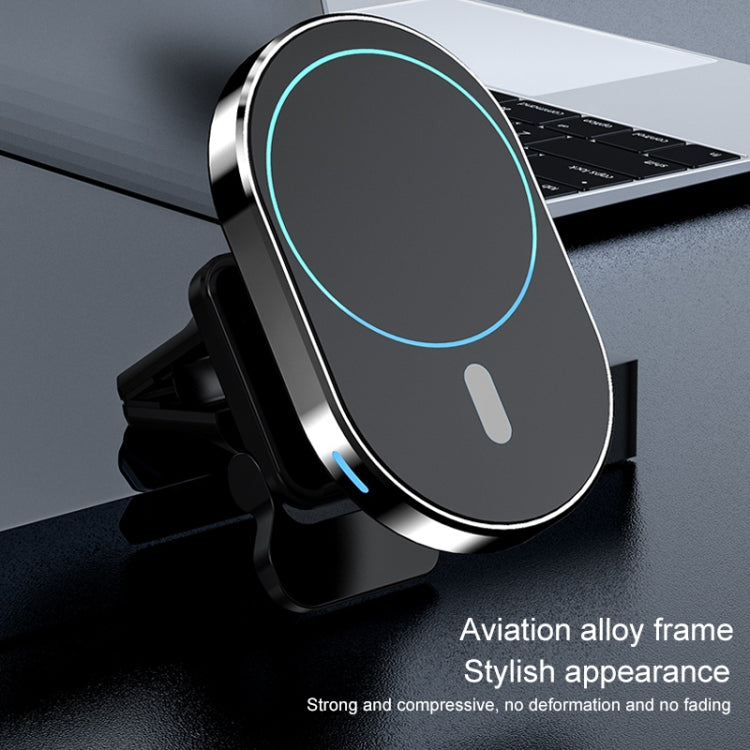 JJT-968 15W Max Output Magnetic Car Air Outlet Bracket Wireless Charger