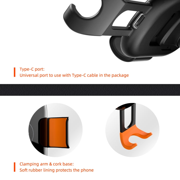 ROCK W31 Car Gravity Wireless Charging Air Outlet Bracket