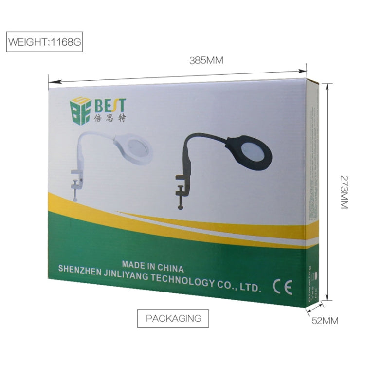 BEST Adjustable Desk Magnifier Lamp LED Light Magnifying Glass (Voltage 220V)