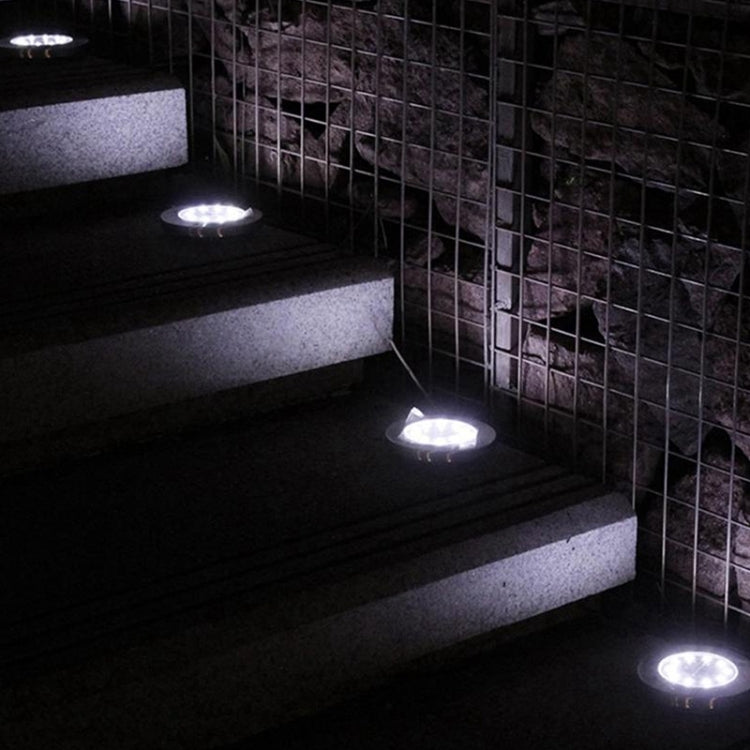 2 PCS 12 LEDs Solar Powered Buried Light Under Ground Lamp IP65 Waterproof Outdoor Garden Street Light