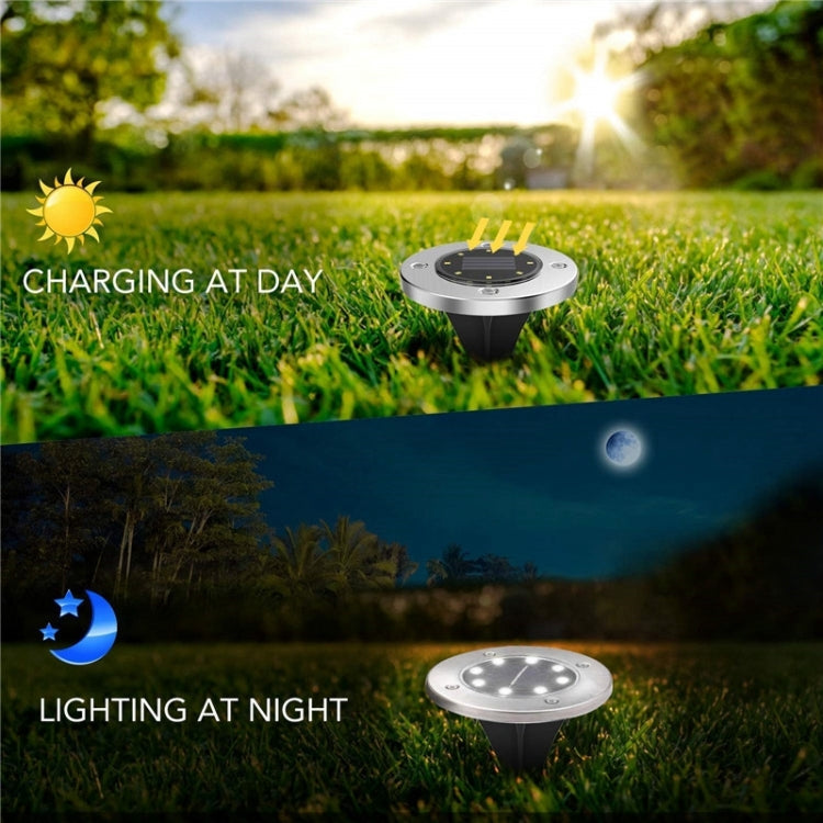 2 PCS 16 LEDs Solar Powered Buried Light Under Ground Lamp IP65 Waterproof Outdoor Garden Street Light