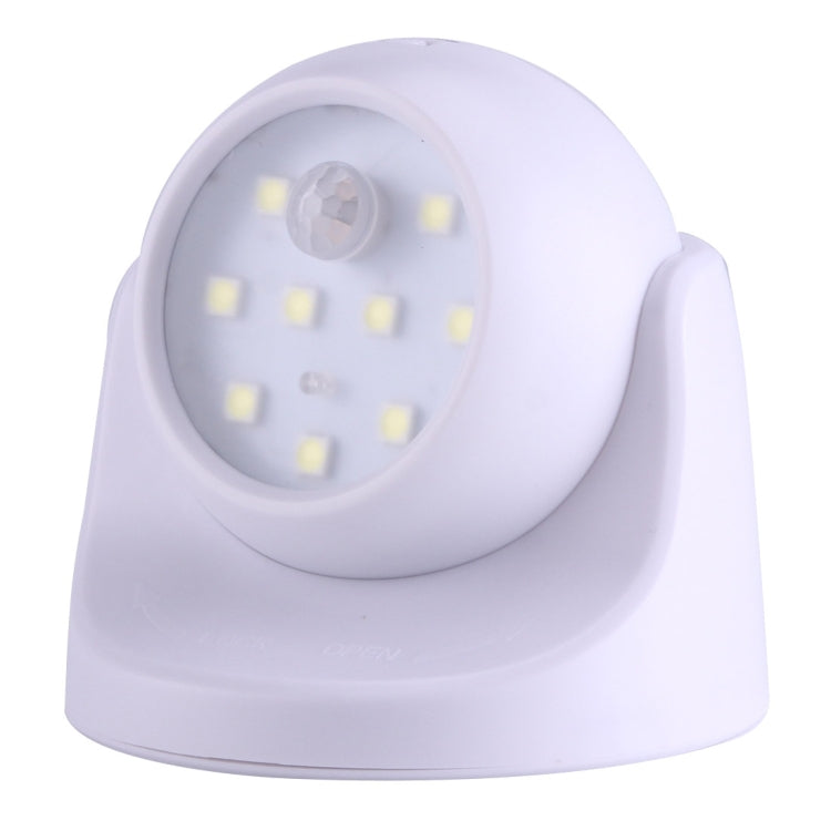 9 LEDs 240 LM 6000K 360 Degrees Rotation Wireless Motion Sensor Wardrobe Light / Night Light / Wall Lamp for bedroom, living room, bathroom, aisle