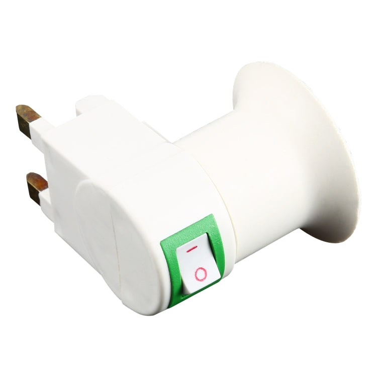 E27 Socket Type Light Holder Base Lamp Holder Converter with Switch, UK Plug