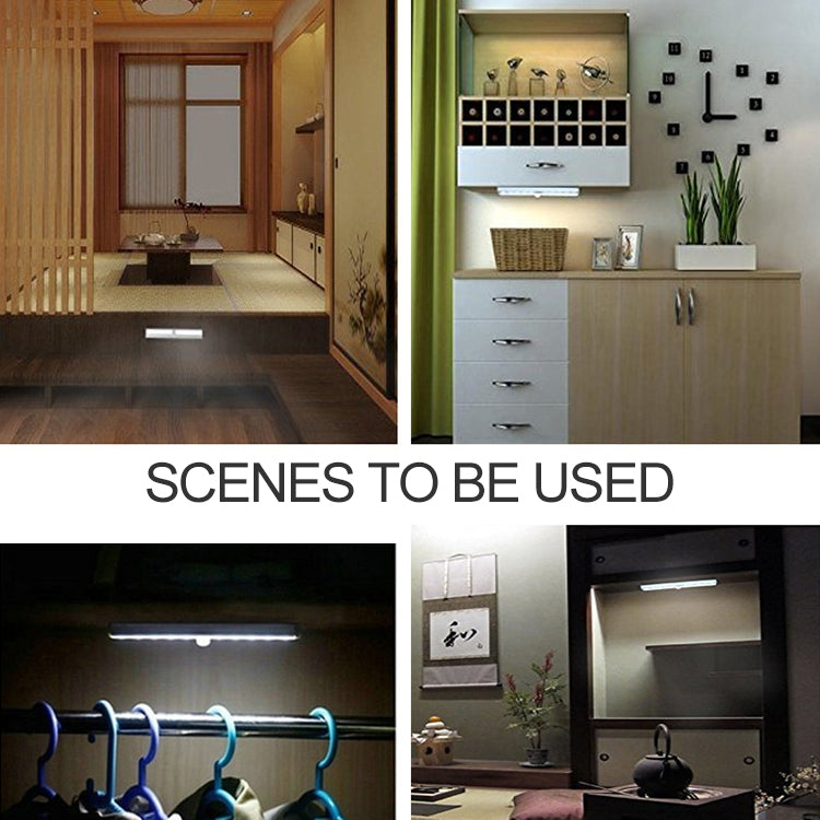 2W 24 LEDs Warm White Wide Screen Intelligent Human Body Sensor Light LED Corridor Cabinet Light, USB Charging Version