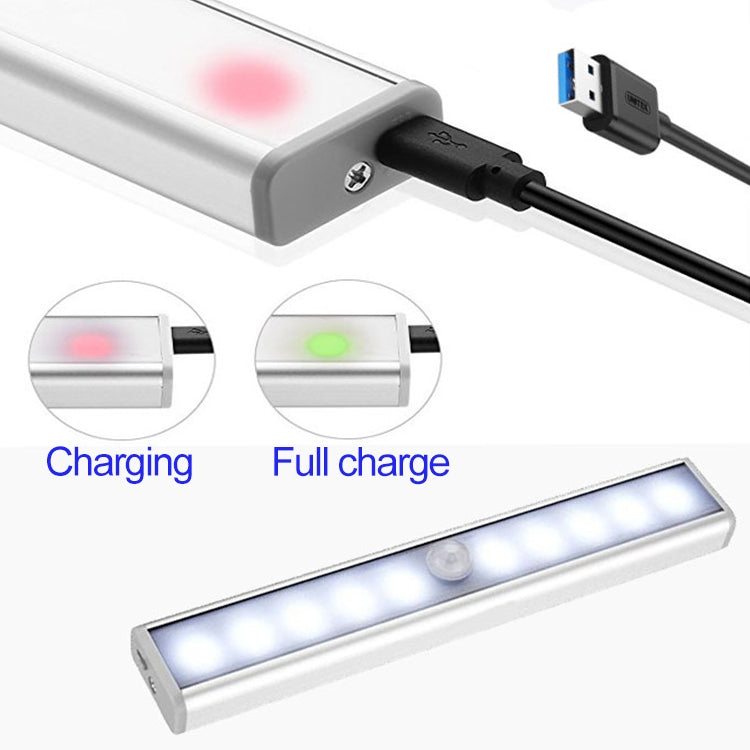 2.8W 40 LEDs Warm White Wide Screen Intelligent Human Body Sensor Light LED Corridor Cabinet Light, USB Charging Version
