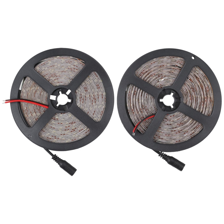 2pcs Bare Board 2835 SMD Dimmable White Light / Warm Light LED Rope Light, 60 LED/m, Length: 5m, 12V 2A 100-240V