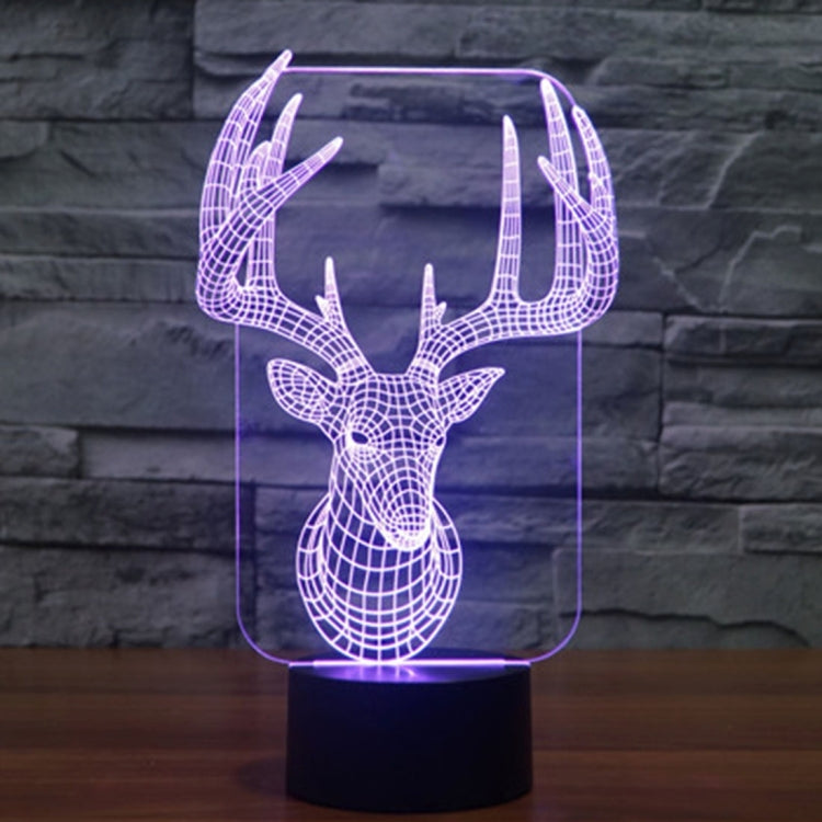 7 Color Discoloration Creative Visual Stereo Lamp Desk Lamp Night Light, Elaphurus Davidianus Style