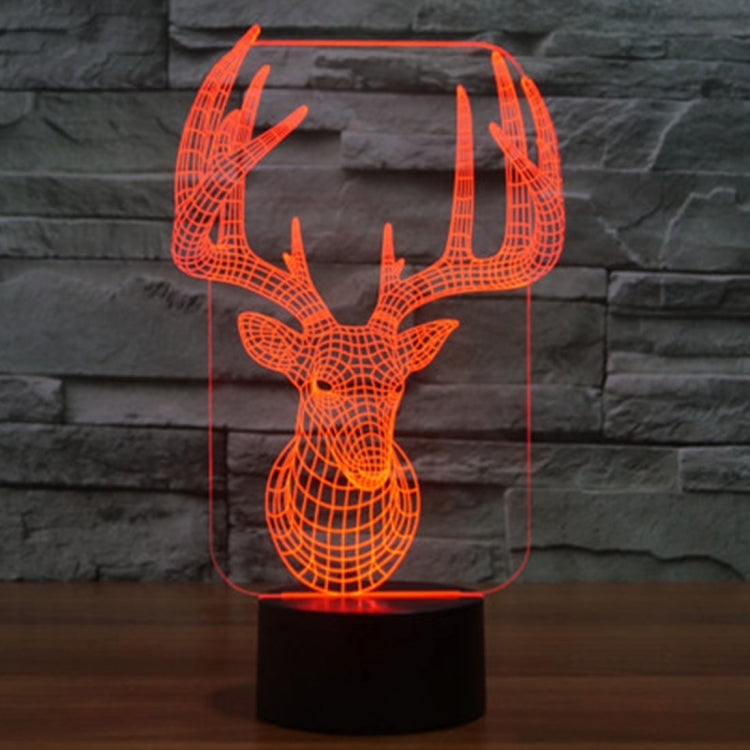 7 Color Discoloration Creative Visual Stereo Lamp Desk Lamp Night Light, Elaphurus Davidianus Style