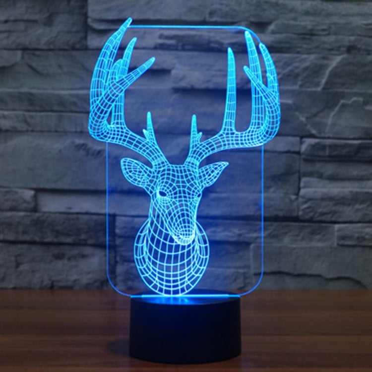 7 Color Discoloration Creative Visual Stereo Lamp Desk Lamp Night Light, Elaphurus Davidianus Style