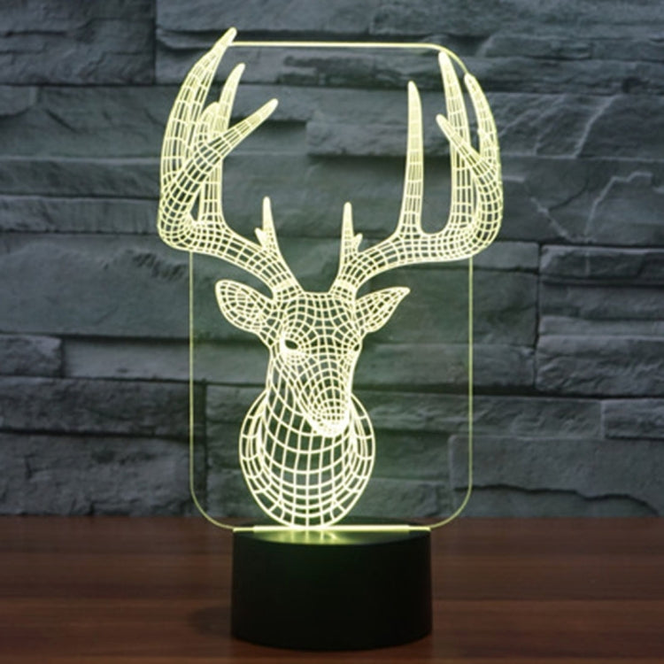 7 Color Discoloration Creative Visual Stereo Lamp Desk Lamp Night Light, Elaphurus Davidianus Style