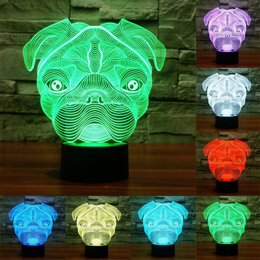 7 Color Discoloration Creative Visual Stereo Lamp Desk Lamp Night Light