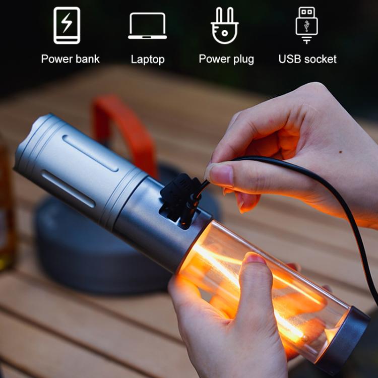 KXK-606 15W Camping Flashlight Rechargeable Emergency Light
