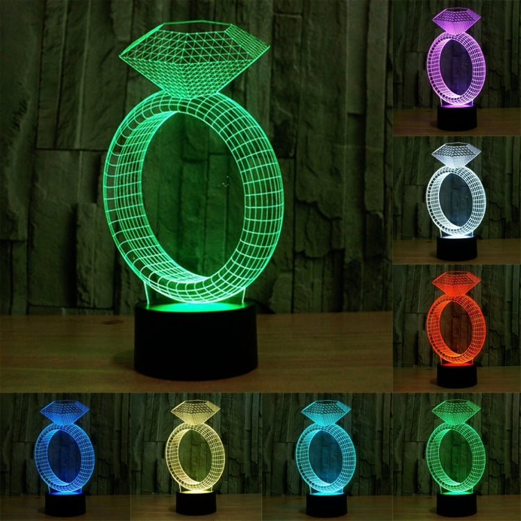 7 Color Discoloration Creative Visual Stereo Lamp Desk Lamp Night Light